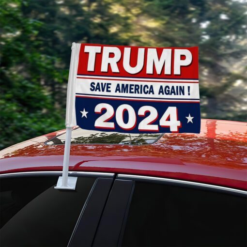 2024 Donald Trump Election Car Flag Save America Again