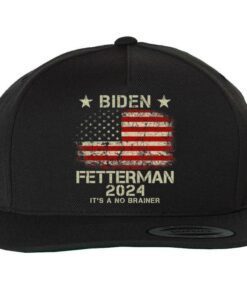 Biden Fetterman 2024 Its A No Brainer American Us Flag Hat