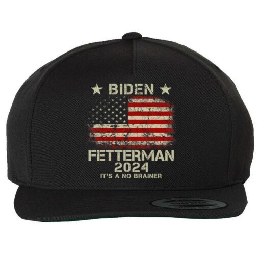 Biden Fetterman 2024 Its A No Brainer American Us Flag Hat