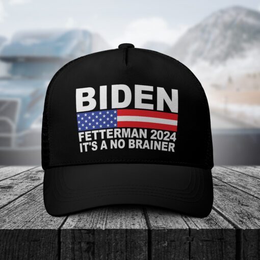 Biden Fetterman 2024 It’s A No Brainer Trucker Hat