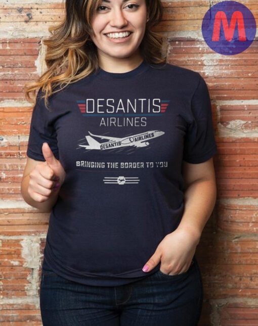 DeSantis Airlines T Shirt Florida Political Meme Republican Conservative DeSantis 2024 Trump 2024