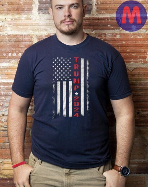 Donald Trump 2024 American Flag Vintage T-Shirts