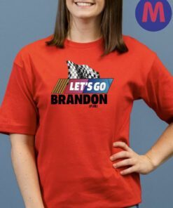 Lets Go Brandon Checker Flag Trump FJB T-Shirts