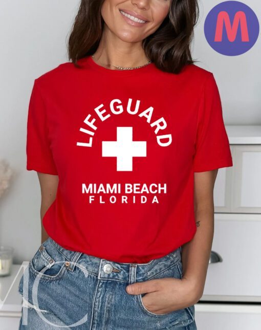 Lifeguard Miami Beach Florida Beach Swim Shirt