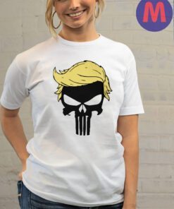 Punisher Trump White Cotton T-Shirts