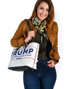 TRUMP Make America Great Again 2024 Leather Tote Bags