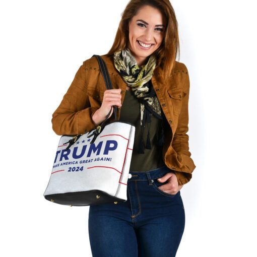TRUMP Make America Great Again 2024 Leather Tote Bags
