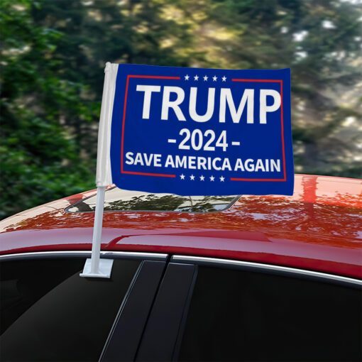 Trump 2024 Classic Blue Car Flag