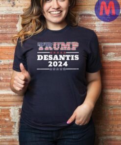 Trump DeSantis 2024 Patriotic Stars Stripes T-Shirt