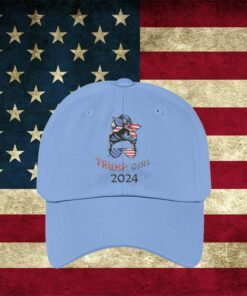 Trump Girl 2024 Hats Embroidered Baseball Cap with American Flag