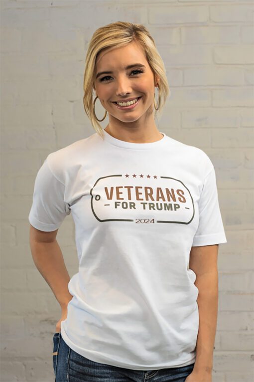 Veterans for Trump Tee - White