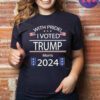 With Pride I Voted Trump Morris 2024 American Flag T-Shirt