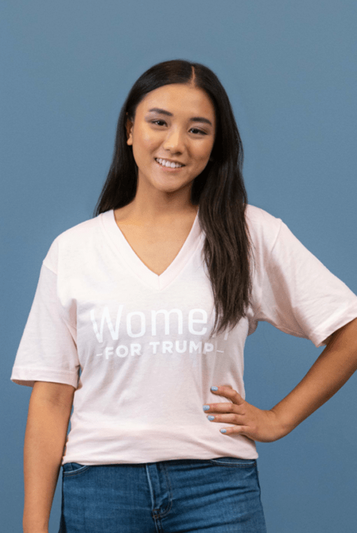 Women for Trump V-Neck Tee - Pink