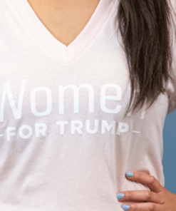 Women for Trump V-Neck Tees - Pink
