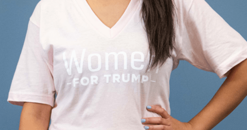 Women for Trump V-Neck Tees - Pink