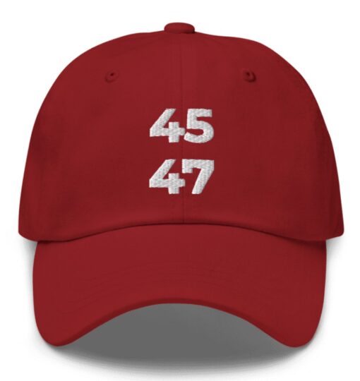 45 47 dad hat, 45 47 baseball cap, 45 47 trump hat, 45 MAGA hat