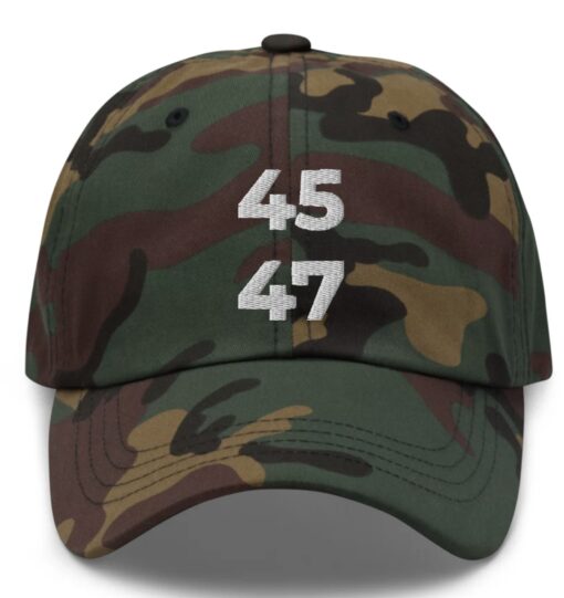 45 47 trump hat camo