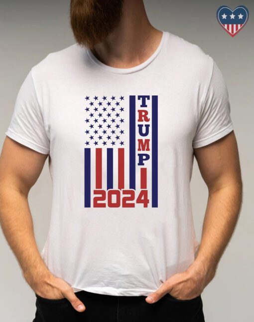 American Flag Inspired Trump 2024 Shirts