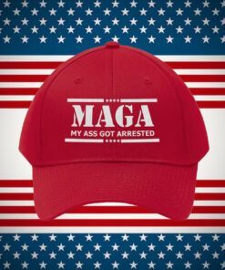 Arrested MAGA Red Baseball Caps