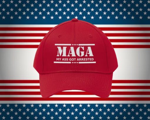 Arrested MAGA Red Baseball Caps