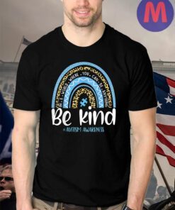 Be Kind Autism Awareness Leopard Rainbow Choose Kindness T-Shirts