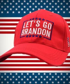 Embroidered FJB Let's Go Brandon Baseball Cap Adjustable Dad Hat red