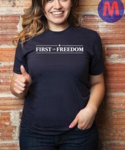 First In Freedom Navy Fine Jersey T-Shirt