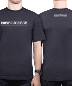 First In Freedom Navy Fine Jersey T-Shirt