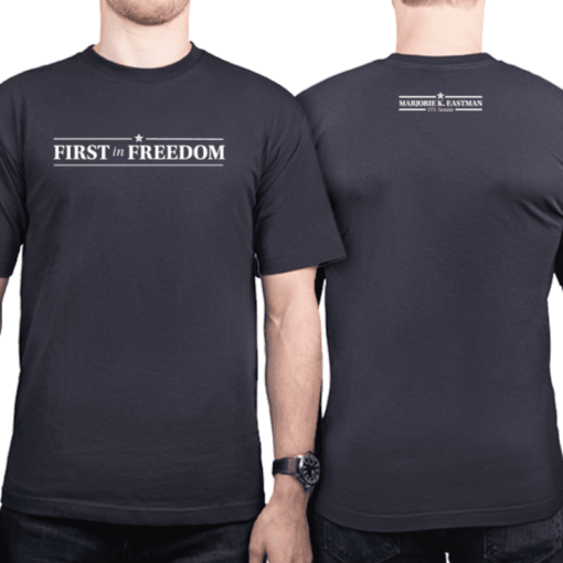 First In Freedom Navy Fine Jersey T-Shirt