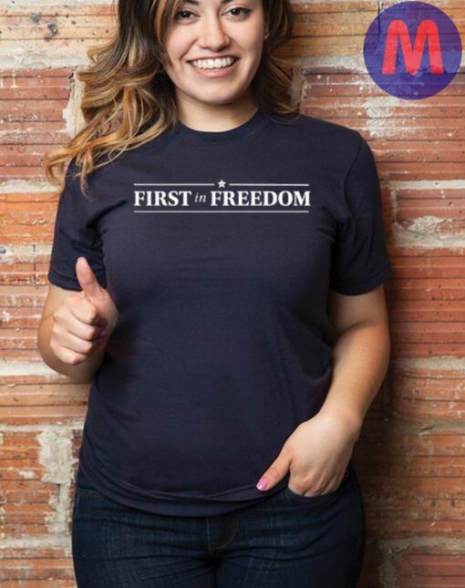 First In Freedom Navy Fine Jersey T-Shirt