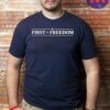 First In Freedom Navy Fine Jersey T-Shirts