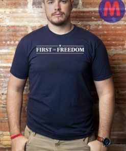 First In Freedom Navy Fine Jersey T-Shirts