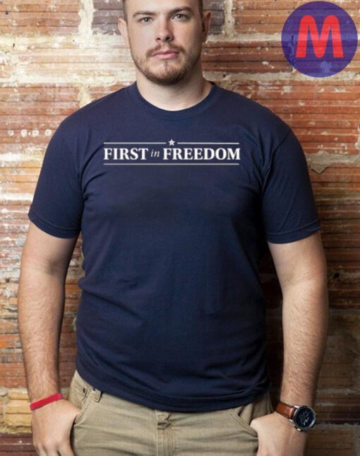 First In Freedom Navy Fine Jersey T-Shirts