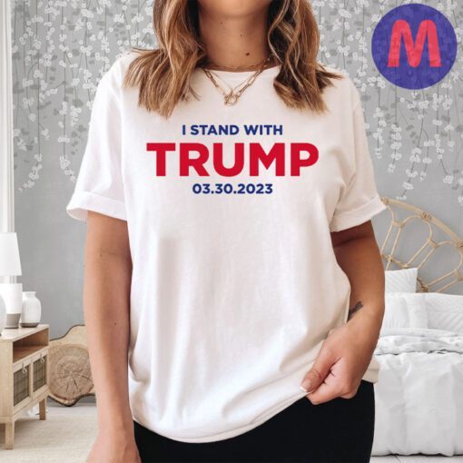 I Stand With Trump White Cotton T-Shirts
