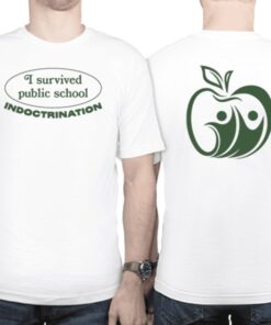 I Survived Public School White Cotton T-Shirt