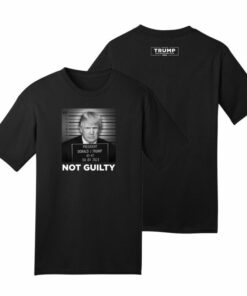 Official Trump Mugshot Black Cotton T-Shirt