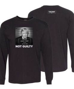 Official Trump Mugshot Black Long Sleeve T-Shirt