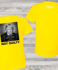 Official Trump Mugshot Gold Cotton T-Shirt