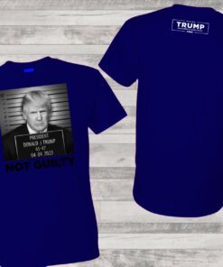 Official Trump Mugshot Navy Cotton T-Shirt