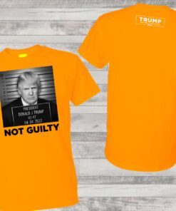 Official Trump Mugshot Orange Cotton T-Shirt