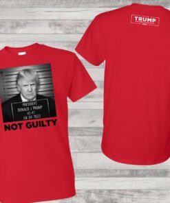 Official Trump Mugshot Red Cotton T-Shirt