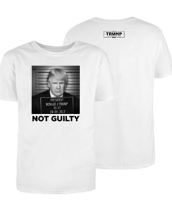 Official Trump Mugshot White Cotton T-Shirt