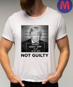 Official Trump Mugshot White Cotton T-Shirt