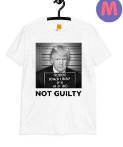 Official Trump Mugshot White Cotton T-Shirts