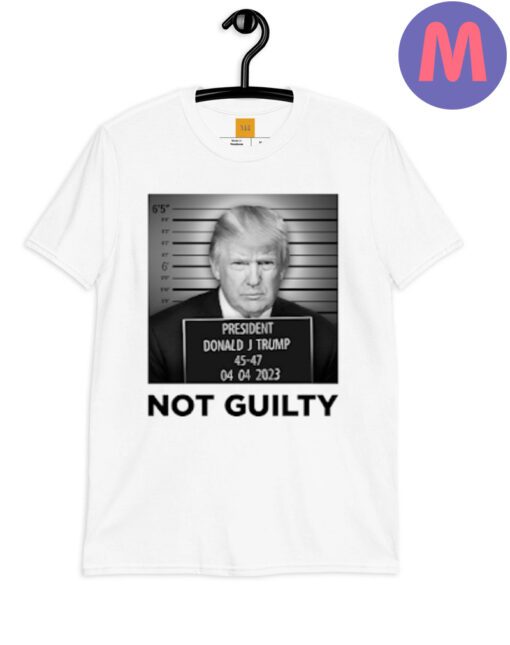 Official Trump Mugshot White Cotton T-Shirts