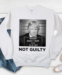 Official Trump Mugshot White Long Sleeves