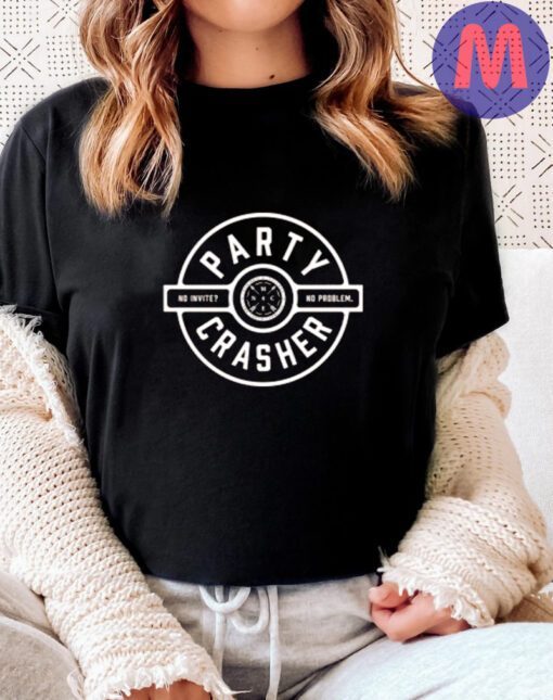 Party Crasher Black Fine Jersey T-Shirts