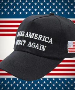 Red MAGA Hat With American Flag, Make America Great Again Hat