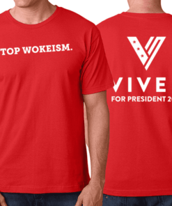 Stop Wokeism Red Cotton T-Shirt