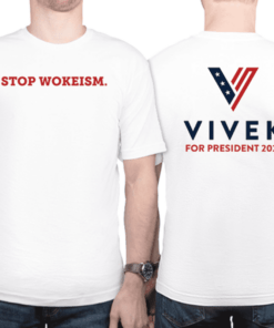Stop Wokeism White Cotton T-Shirt